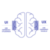 logo UI UX bleu