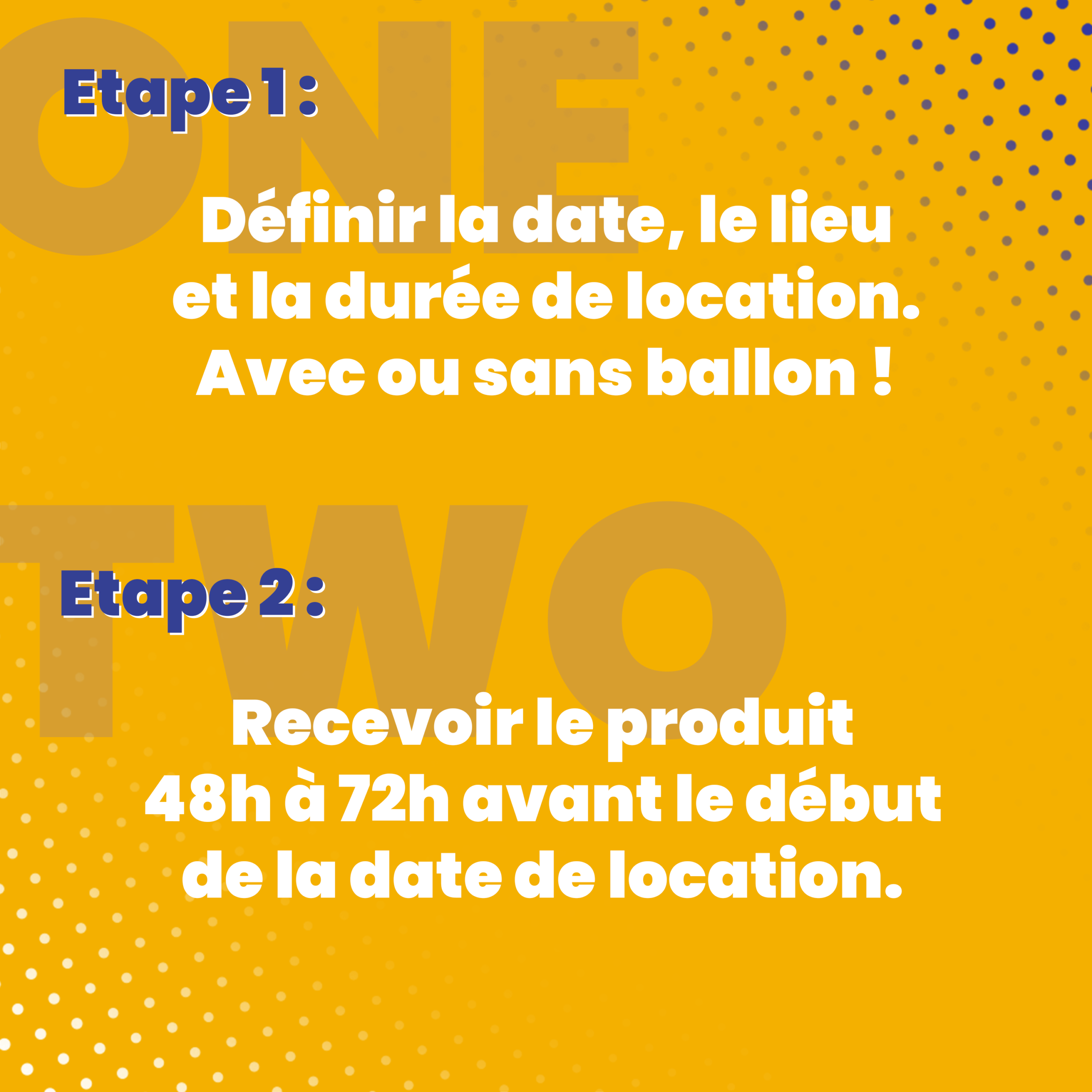 Etape location matériel volley