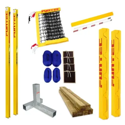 Système de filet stationnaire Beach-volley Funtec "Beach Champ 8,5m CB"