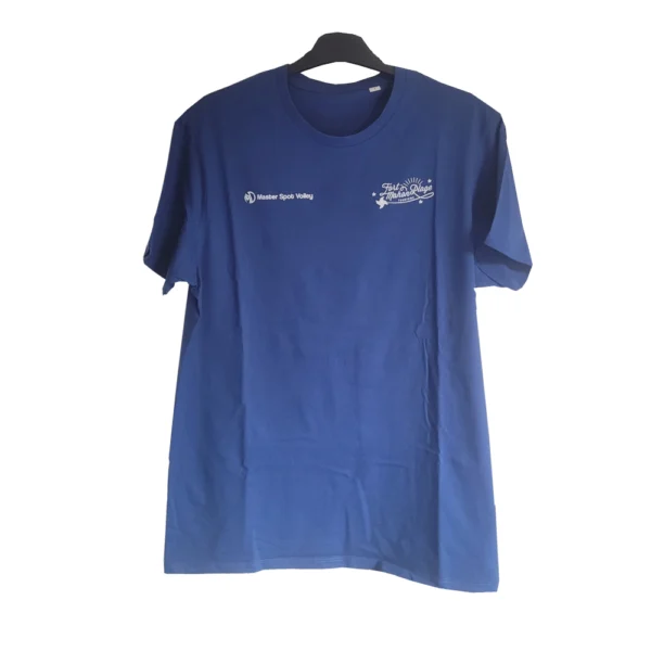 T-shirt Beachteam Ecovolley Fort-Mahon en Coton Bio Bleu
