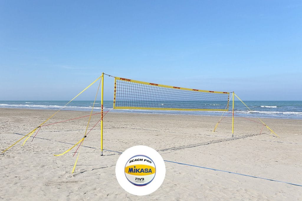 Pack BF Beacher Pro : Mikasa BV550C + Funtec Pro Beach Set Bundle 1