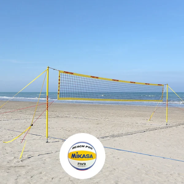 Pack BF Beacher Pro : Mikasa BV550C + Funtec Pro Beach Set Bundle 1