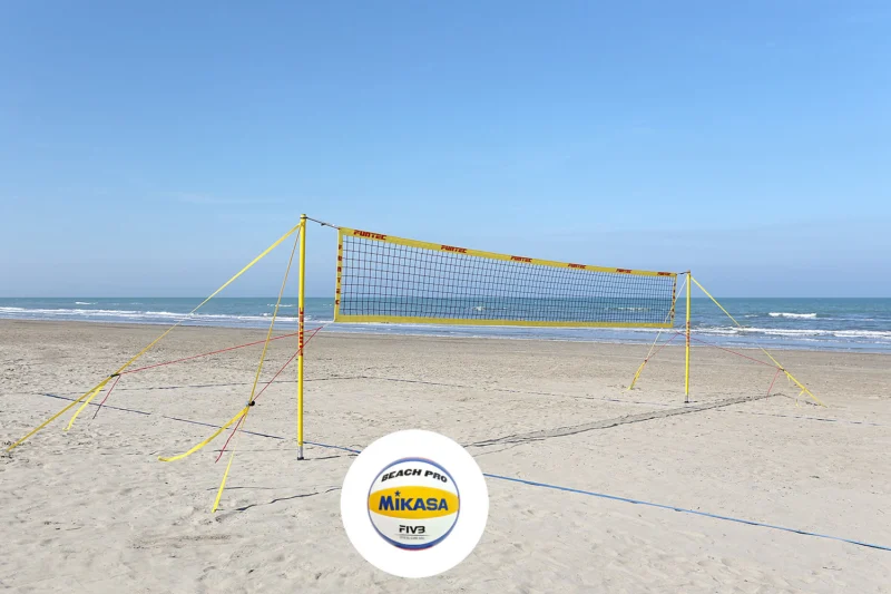 Pack BF Beacher Pro : Mikasa BV550C + Funtec Pro Beach Set Bundle 1