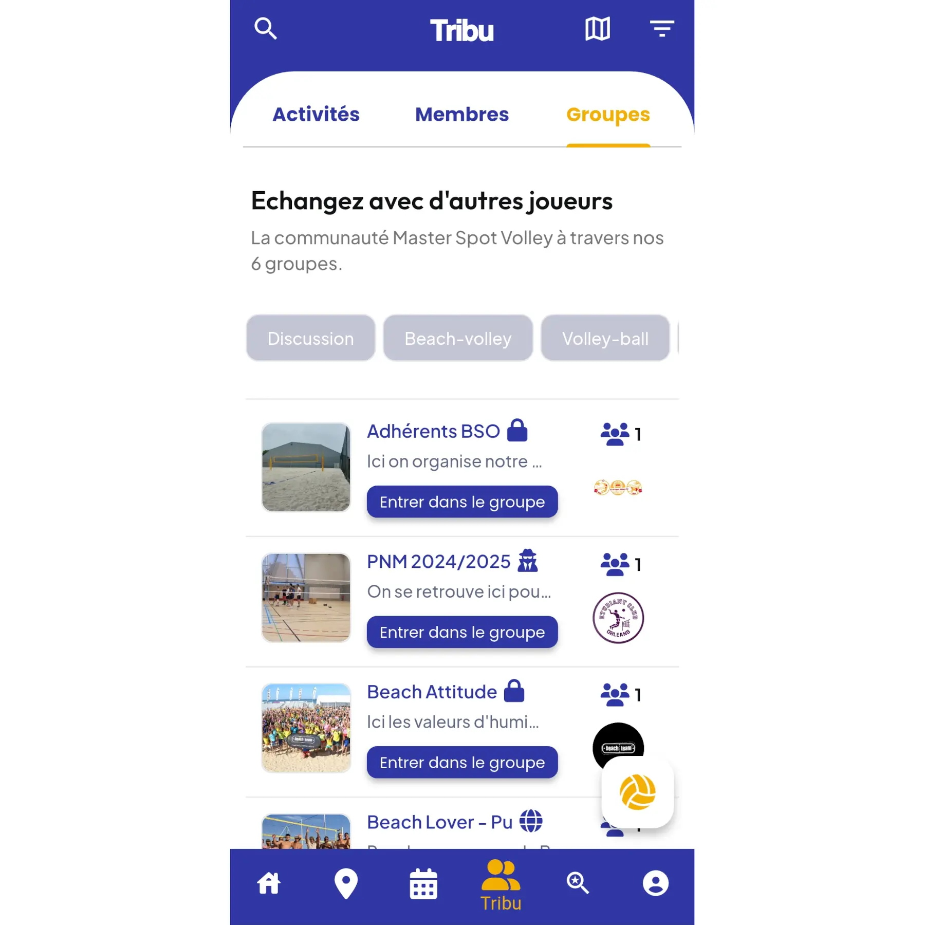 La tribu Master Spot Volley - app