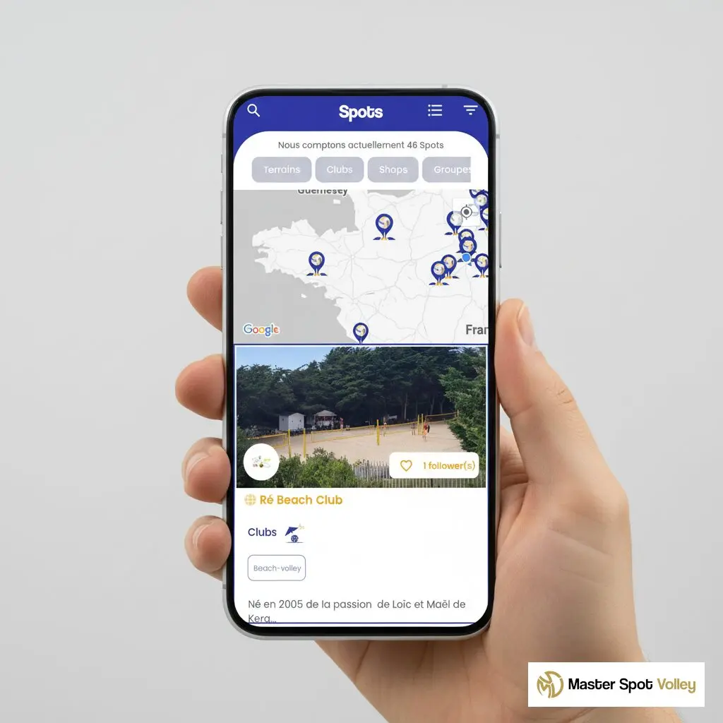 Représentation d'un Spot depuis la carte App mobile